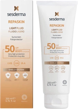 Сонцезахисний флюїд для тіла Sesderma Repaskin Light SPF50 200 мл (8429979415707)