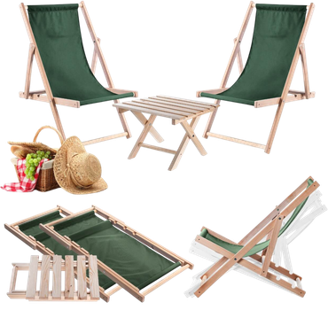 Stolik kawowy + 2 leżanki Kadax Anjouin K12318