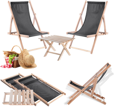 Stolik kawowy + 2 leżanki Kadax Anjouin K12320