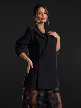 Пиджак ISSA PLUS 15420 XL черные (issa2007682768233)