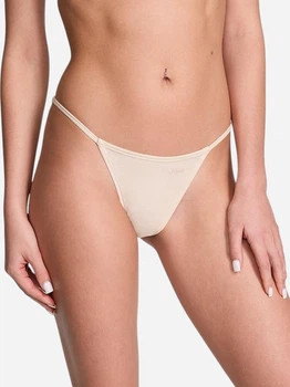 Трусики стринги женские хлопковые Victoria's Secret Cotton V String 26849596 M Бежевые (43652955162740)