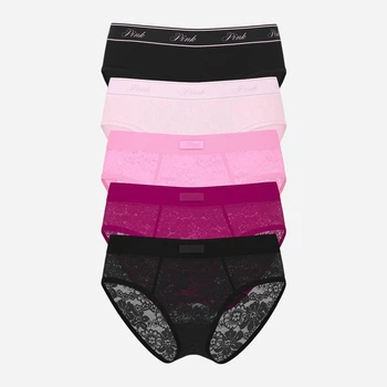 Набор трусиков хипстеров женских Victoria's Secret Lace Logo Hiphugger 27174262 XS 5 шт Комбинированый (43652955162825)