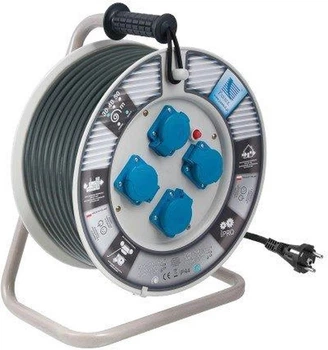 Подовжувач на котушці Pawbol на 4 розетки IP44 50 м (B.1114-50S)