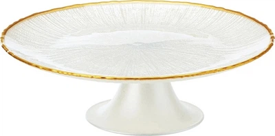 Підставка для торта Home & Styling Collection на ніжці скляна біла 21 см (8721037511292)