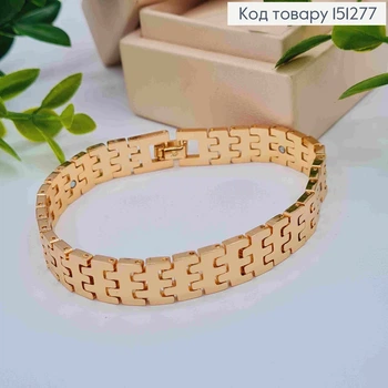 Браслет "Сила" с магнитами, ширина 1см, длина 19см, Xuping 18К
