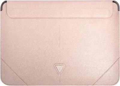 Чехол для ноутбука Guess Saffiano Triangle Logo 16" Pink (3666339039912)