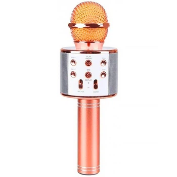 Караоке Микрофон-колонка WS858 Rose Gold Epik (2000003505999)