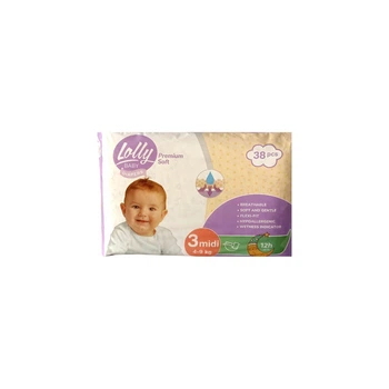 Підгузки Lolly Premium Soft Midi 3 (4-9 кг) 38 шт (4820174981150)