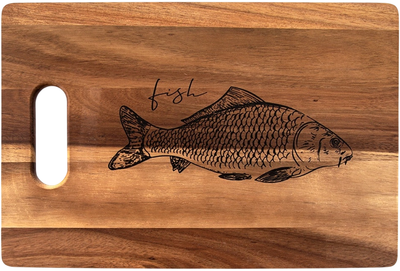 Deska do krojenia Orion drewniana dla ryb 36 x 24 cm (8592381224394)