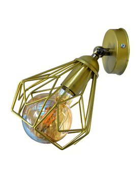 Светильник настенный бра 100lamp Loft Е-27 металл, золотой, наклонный механизм (NL 538-1G)