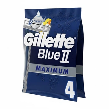 Бритвы одноразовые мужские для бритья Gillette Blue 2 Maximum, 4 шт