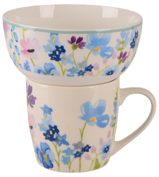 Столовий набір Limited Edition Flowers 2 предмети Blue (B497 B80-SU2742A)