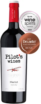 Вино Pilot’s Wines Мерло червоне сухе 0.75 л (4820188112397)
