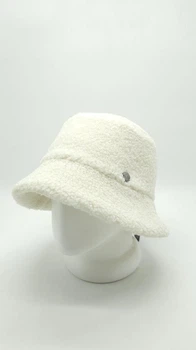 Панама женская со штучного меха TEDDY SHAG 56-59 Молочный