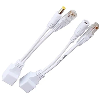 POE инжектор пассивный (пара) 802.3at (30Вт) с портами Ethernet 10/100Mbps, white, OEM