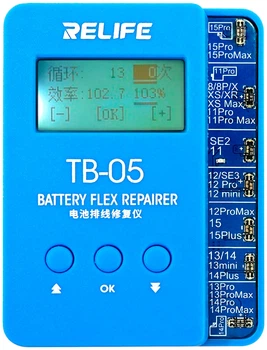 Програматор RELIFE TB-05 V9.0 для скидання циклів і відсотка зношеності акумулятора iPhone 8 -15 Pro Max