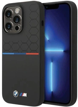 Etui plecki BMW Silicone Pattern do Apple iPhone 15 Pro Max Black (3666339144340)
