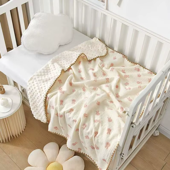 Плед муслиновый 110х110 см Mommy Bag Зайчики