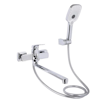 Смеситель для ванны Qtap Tern с душевым гарнитуром, хром (QTTER260CRM47587)