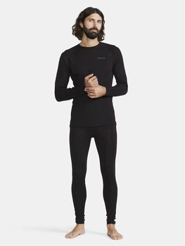 Комплект шерстяного термобелья мужской теплый CRAFT ADV Wool Merino 240 Set 1913755+1914110-999000 Black XL