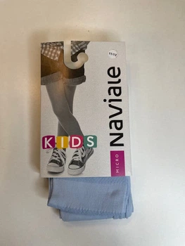 Колготи дитячі Naviale класична посадка, закрита шкарпетка MICRO 40 Den 11/12(р) light blue (1102) 150см