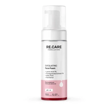Отшелушивающая пенка для лица Exfoliating Face foam RE.CARE 150 мл 4823109412316