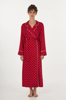 Халат червоний жіночий L RED LOVE 218/00/01LRed ELLEN