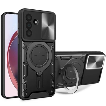 Ударопрочный чехол Bracket case with Magnetic для Realme 15 Black Без бренда