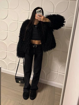 Шуба з еко хутра, колір Чорний Fashion NG_660Black S 2000001002049