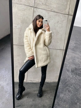 Шуба, колір Білий Fashion LYS_MangoWhite S 2000001002612