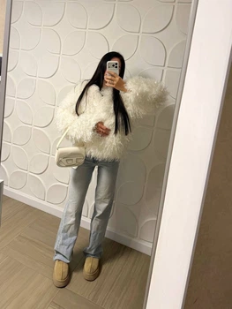 Шуба з еко хутра, колір Білий Fashion NG_660White M 2000001002070