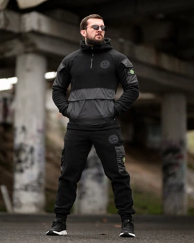 Флісовий костюм Stone Island чорний/ Розмір XL /4 вт6892