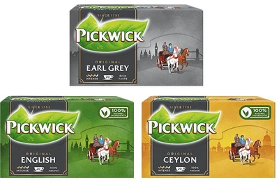 Коллекция черного чая Pickwick Earl Grey с бергамотом 20 пакетиков + Original English 20 пакетиков + Original Ceylon 20 пакетиков (1845678902169)