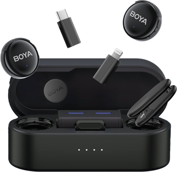 Беспроводной микрофон Boya LINK 3-01 Type-C/TRS/Lightning Black