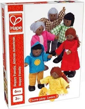 Zestaw figurek Hape Drewniany domek Rodzina Afrykańska 6 szt 6010104 (6943478004573)