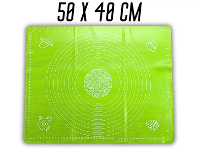 Килимок FROM FACTORY TST для тіста силіконовий з розміткою 50х40см Салатовий