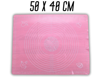 Килимок FROM FACTORY TST для тіста силіконовий з розміткою 50х40см Рожевий