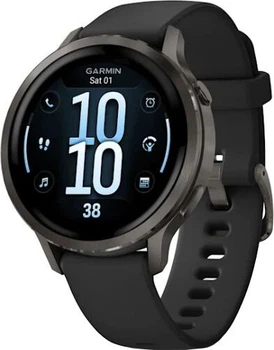 Смарт-годинник Garmin Venu 4 41 mm Slate with Black Silicone Band (010-03013-02) Refurbished