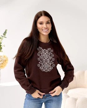 Вышитый женский Свитшот 3XL
