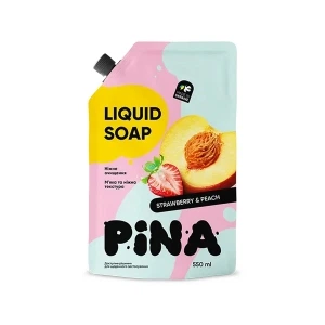 Мило рідке PINA Strawberry and peach 550мл дой-пак