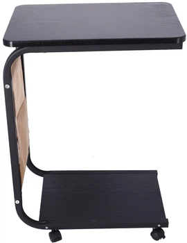 Stolik kawowy Hedo 80917 Mobilny na kółkach Czarny (5904041133756)