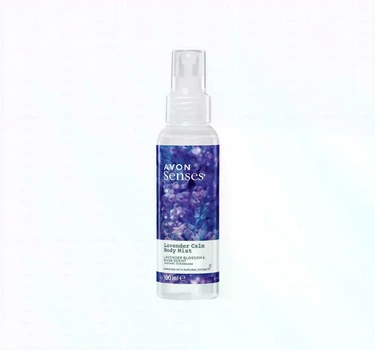 Парфумований лосьйон-спрей для тіла Avon Senses, Lavender Calm (Лавандовий спокій) Освіжаючий Body Mist, Lavender Blossom & Musk Scent Лаванда і мускус 100 мл