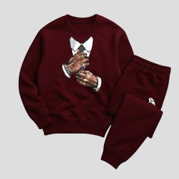 Чоловічий спортивний комплект колір бордовий, Gentleman Street, розмір M