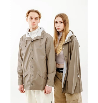 Куртка унісекс Rains Jacket Brown 2XS/XS Коричневий 1201-TAUPE