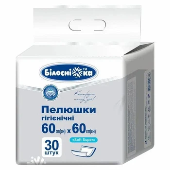 Одноразовые пеленки Белоснежка Soft Super (60х60 см) 30 шт.