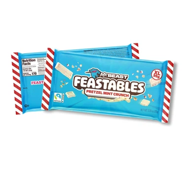 Шоколад Feastables Mr Beast Bar, Pretzel Mint Crunch, 95 г