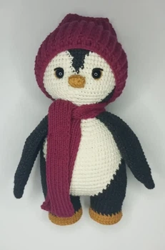 Іграшка в'язана Cozy Crafted Toys Пінгвін Григорій 23 см Графітовий