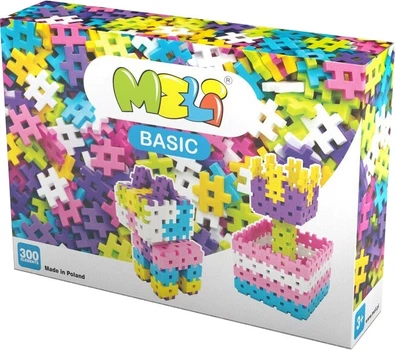 Klocki konstrukcyjne Meli Basic różowych 300 elementów 50025 (5902431290041)