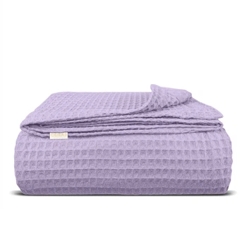Плед-покривало вафельне COSAS 230х240 см Lavander Greek Waffle Орхідея