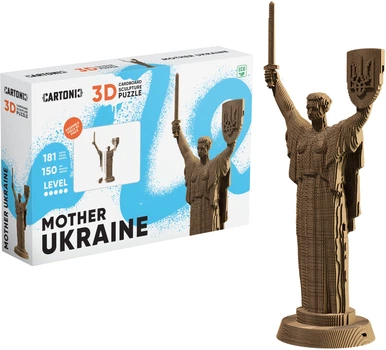 3D пазл-конструктор Cartonic 3D Puzzle Mother Ukraine Родина-мать (Украина) Картонный (CARTMOTHER)